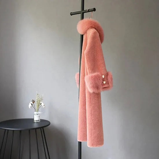 Lilliana Natural Fox Pink Fur Coat
