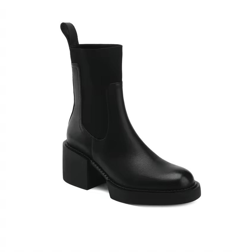 Shiloh Black Platform Leather Boots