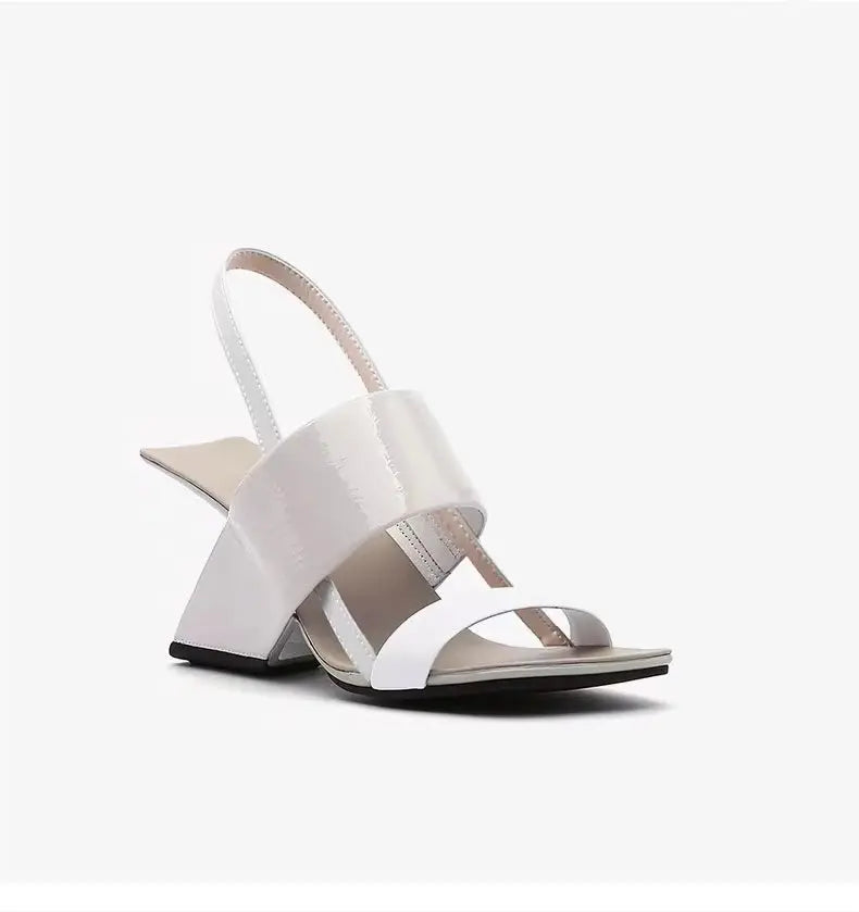 Pam Cream White Open Toe Sandals Queen Sheila Brand