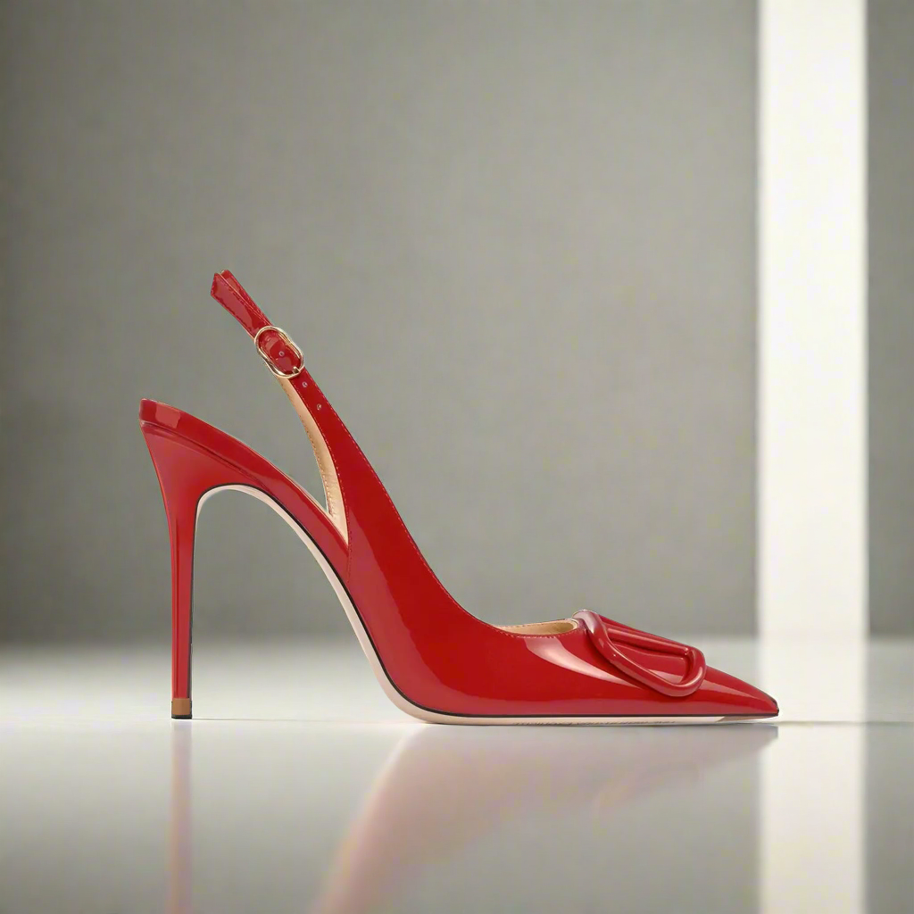 Adora Red Slingback Sandals