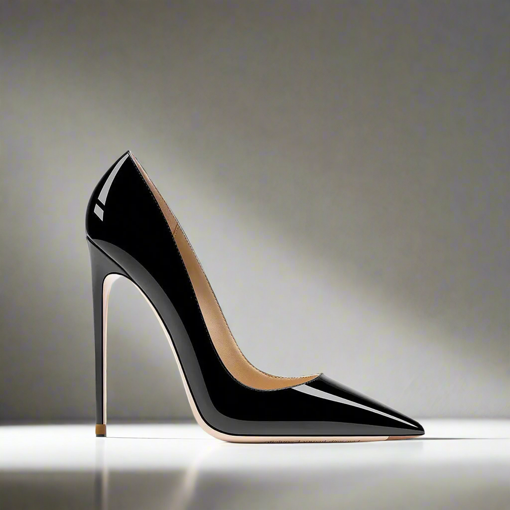Tatianna Black Beige Bottom Heels