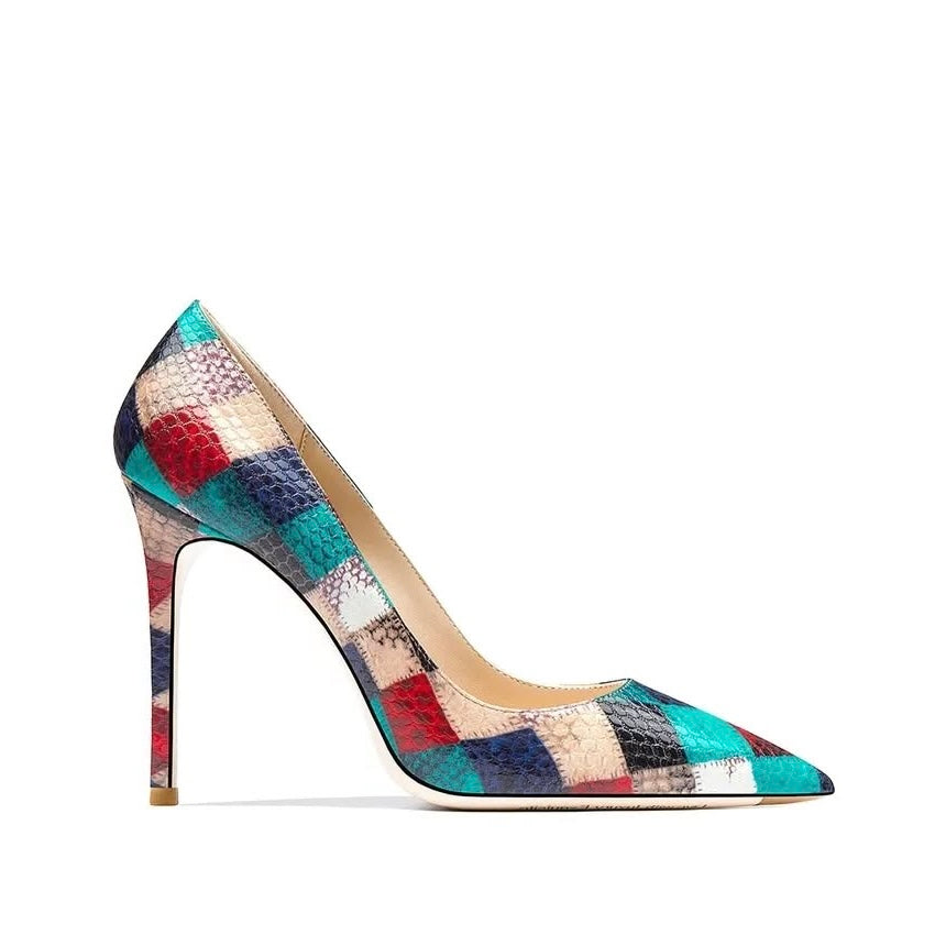 Faith Multi Color Leather Heels