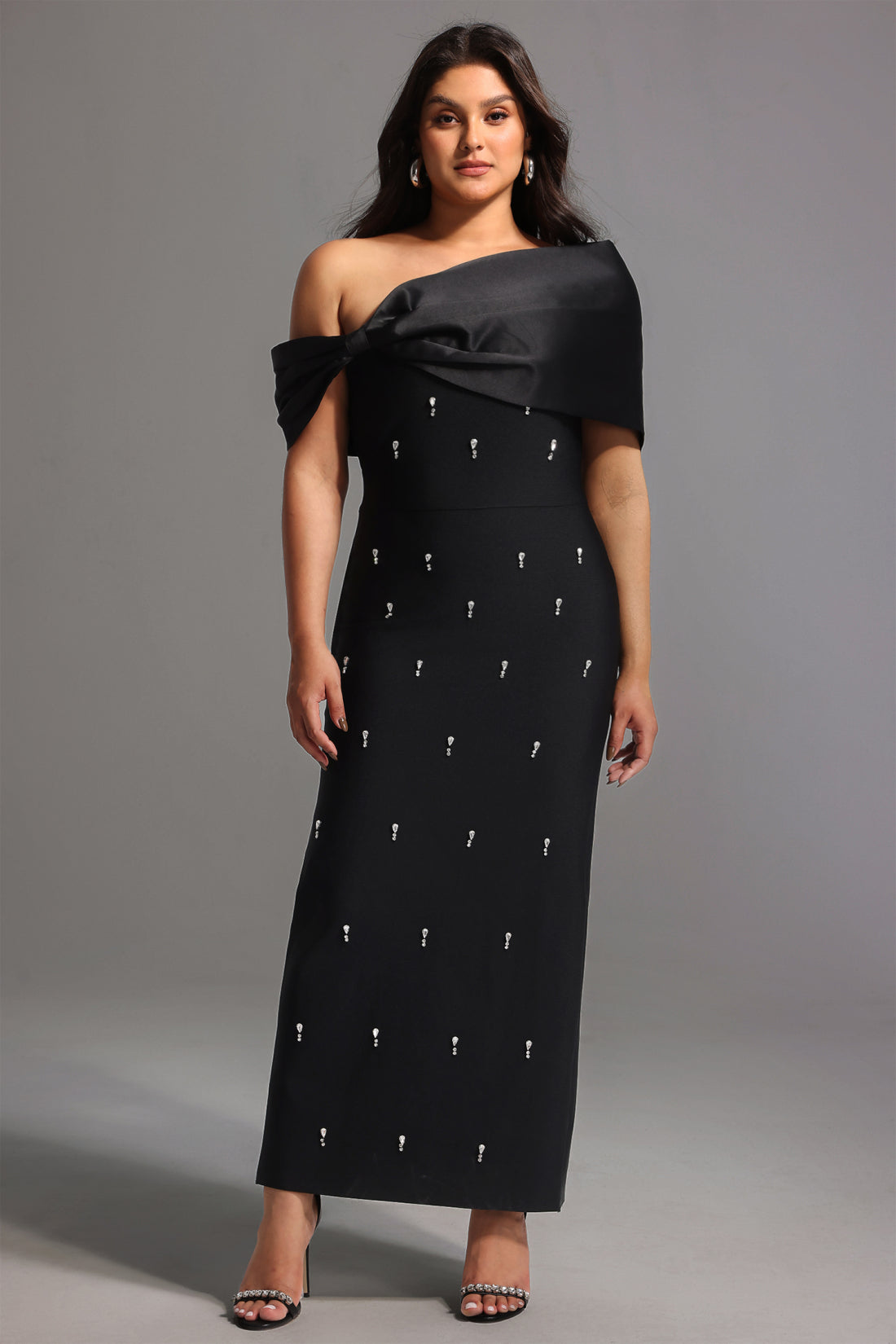 Mandisa Black Diamond Bandage Maxi Dress