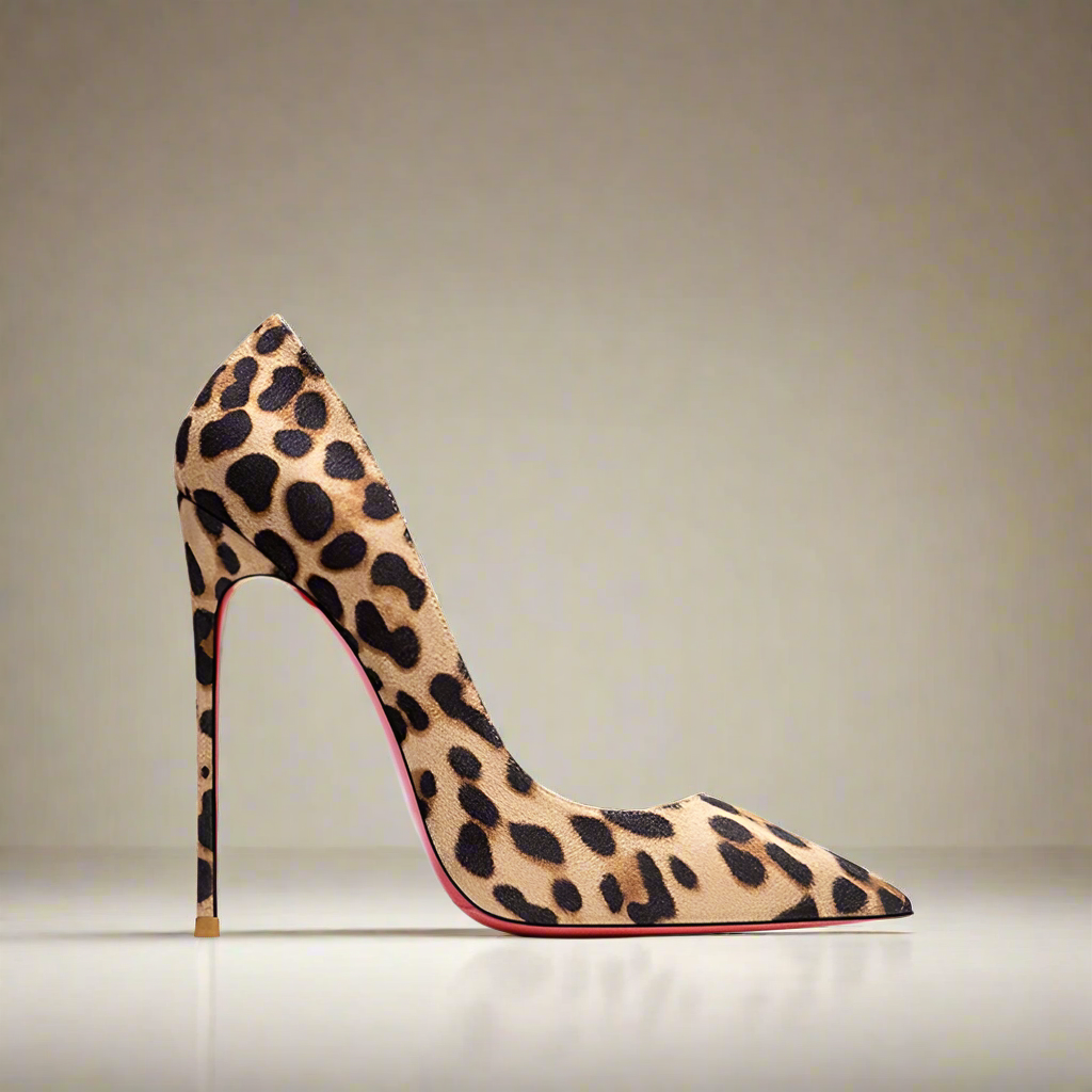 Tabitha Leopard Flock Red Bottom Heels
