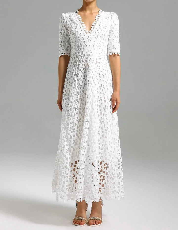 Haley White Embroidered Maxi Dress Queen Sheila Brand Haley White Embroidered Maxi Dress Queen Sheila Brand