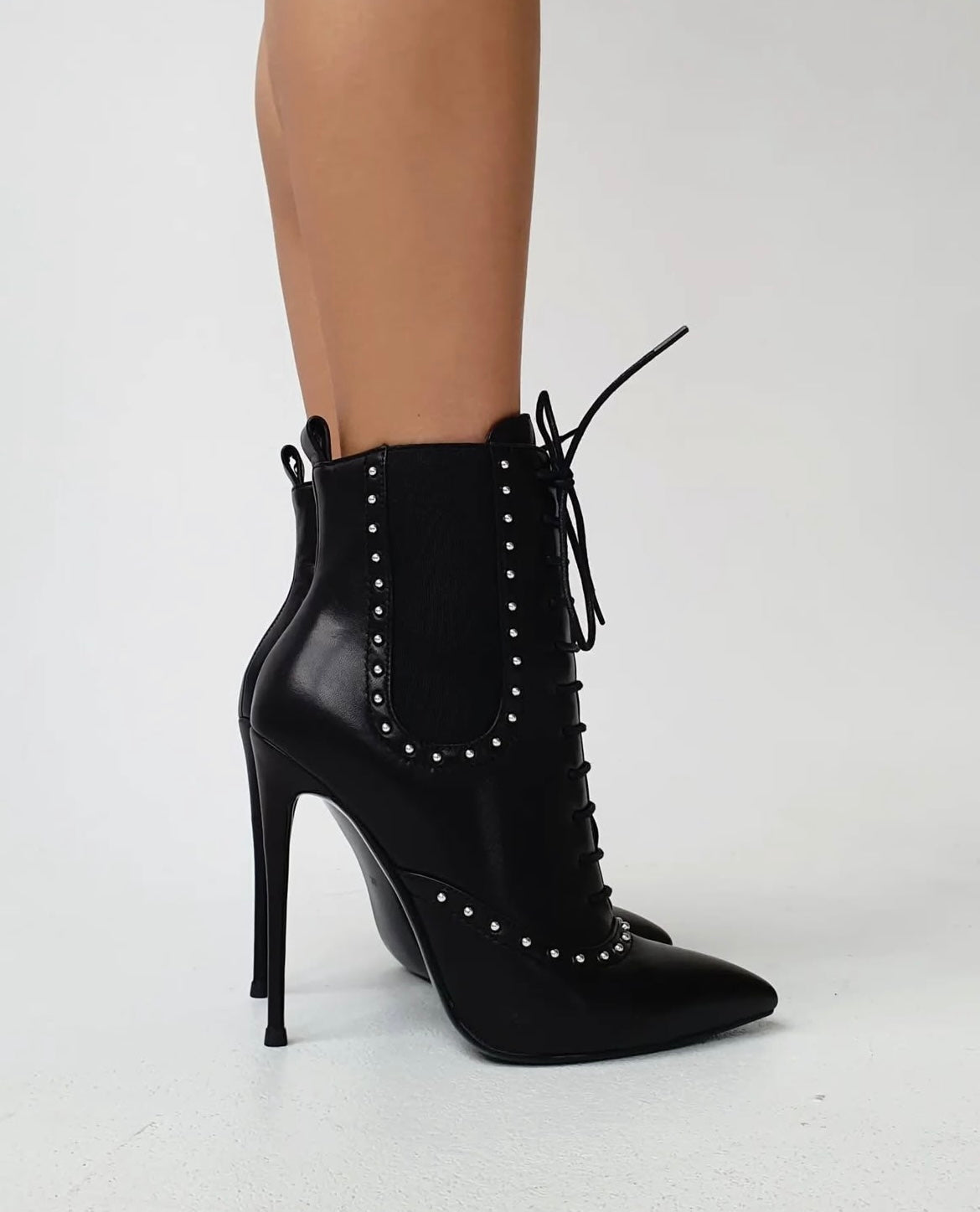 Zadie Black Front Lace Boots