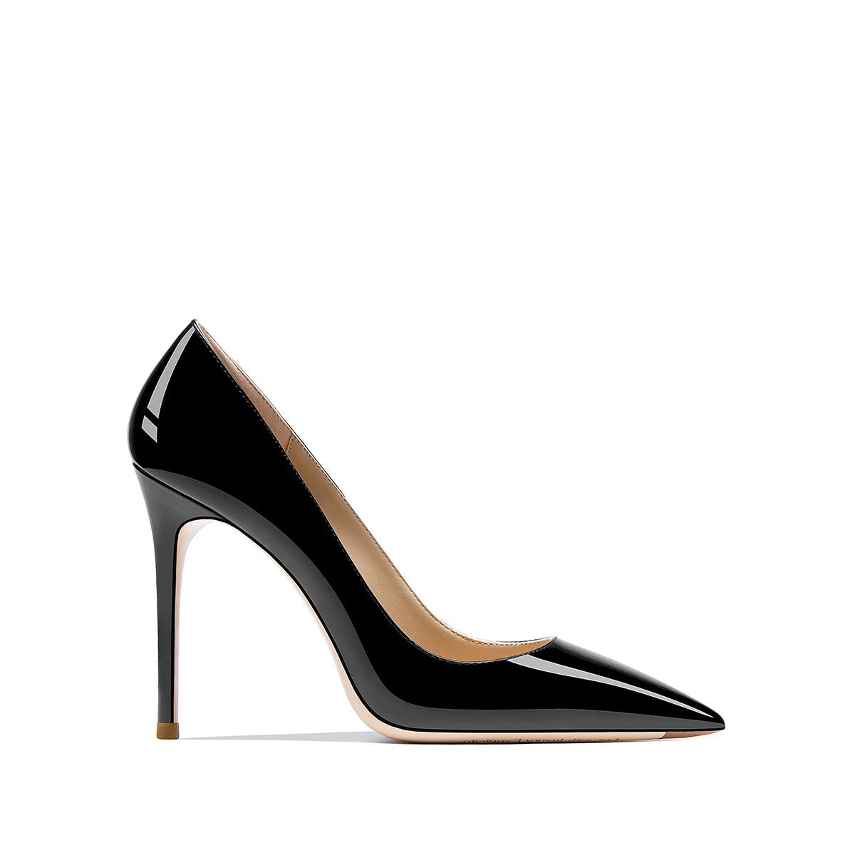 Tatianna Black Beige Bottom Heels