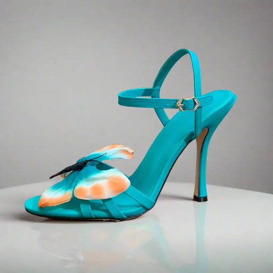 Embrace Blue Butterfly Sandals - Queen Sheila Brand