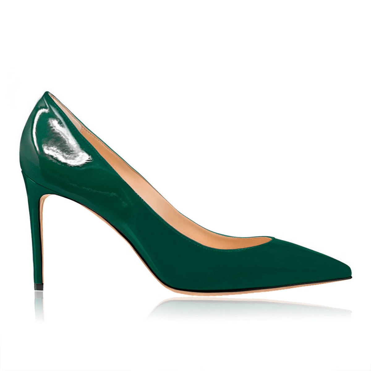 Gabriella Dark Green Patent Leather Heels
