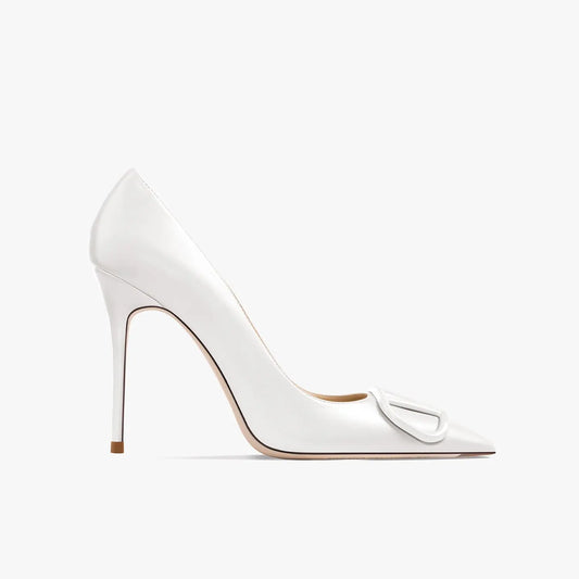 Adora White Matt Heels - Queen Sheila Brand