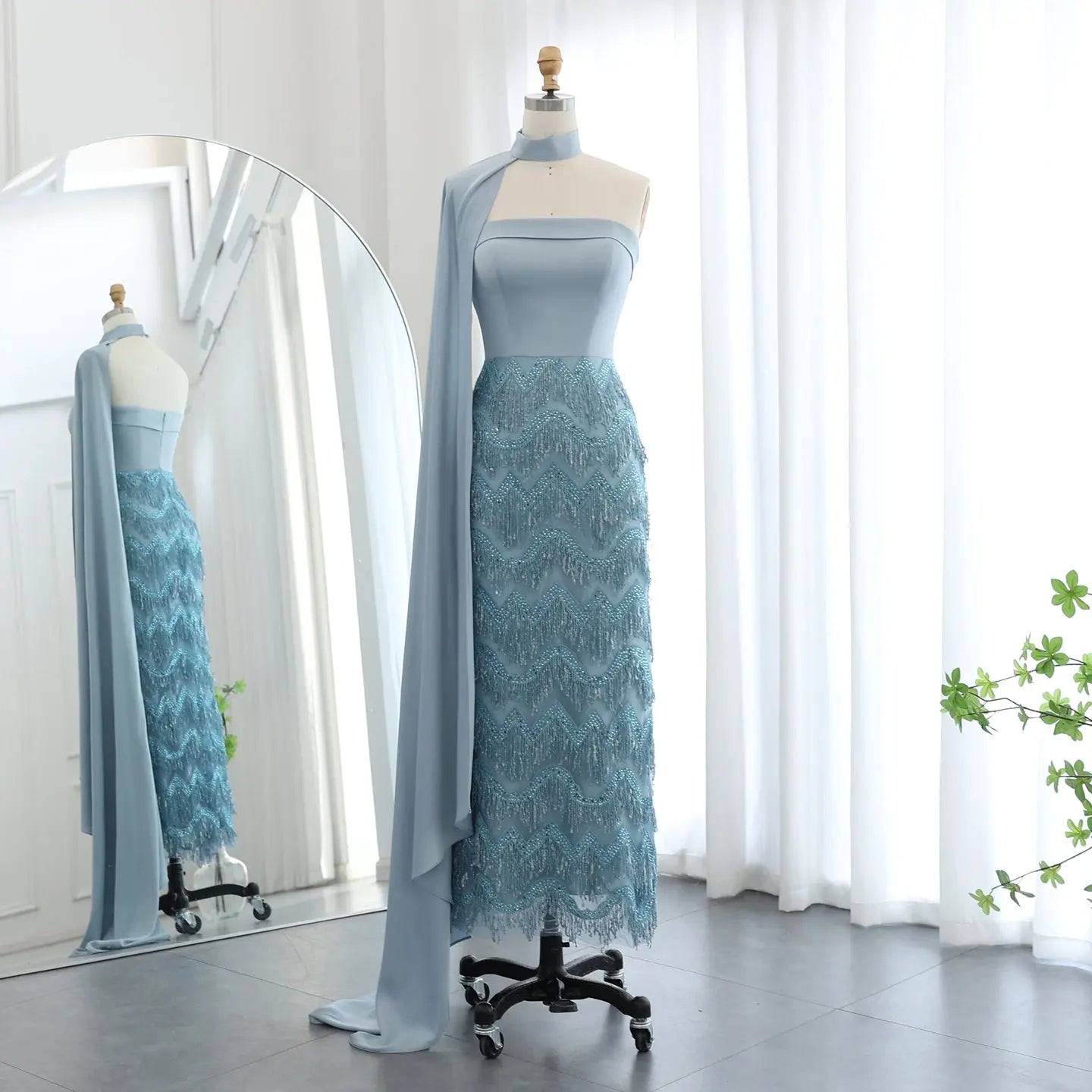 Abira Blue Dress Queen Sheila Brand