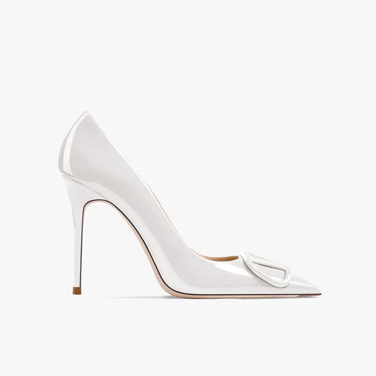 Adora Pure White Heels - Queen Sheila Brand