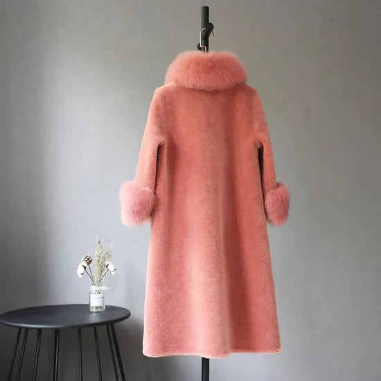 Lilliana Natural Fox Pink Fur Coat