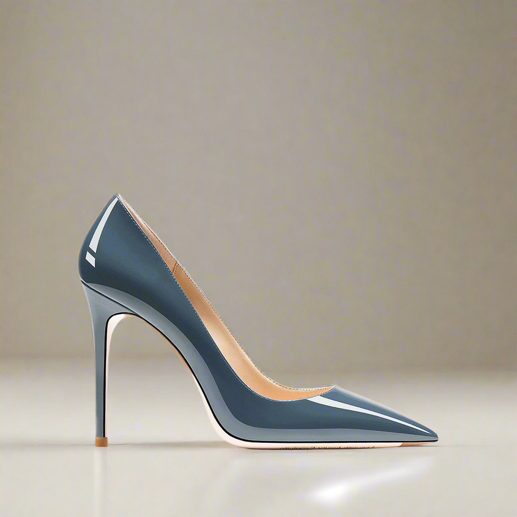 Tatianna Blue Beige Bottom Heels