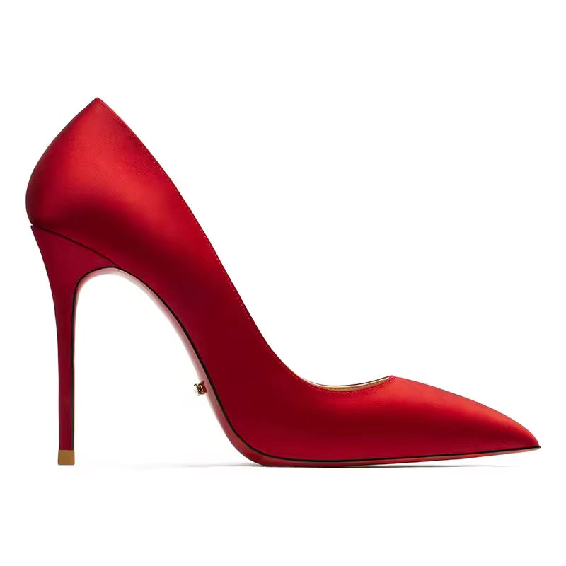 Fiorie Satin Red Heels