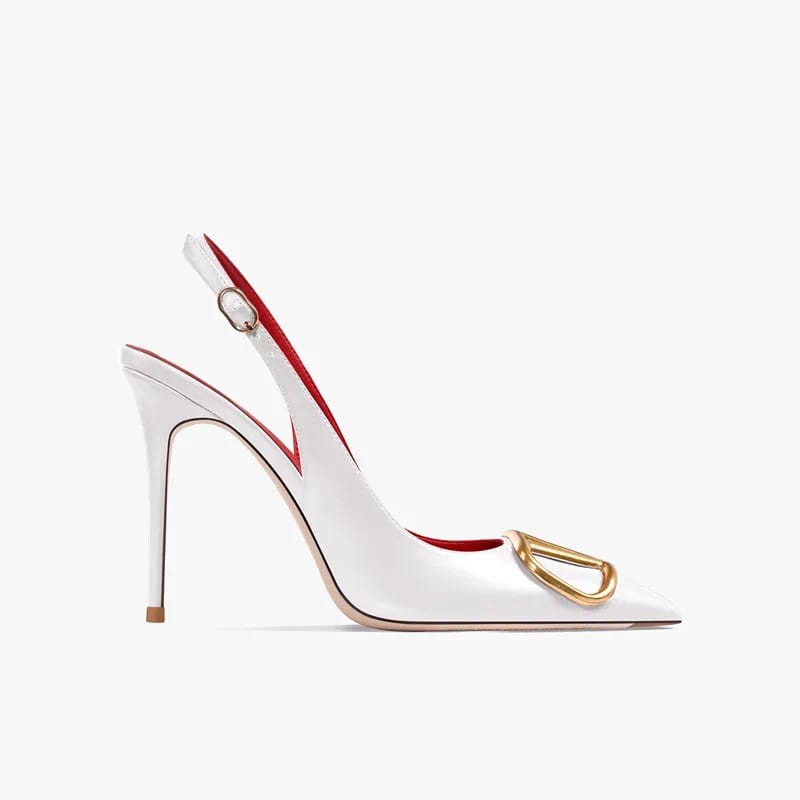 Adora Matt White Slingback Sandals
