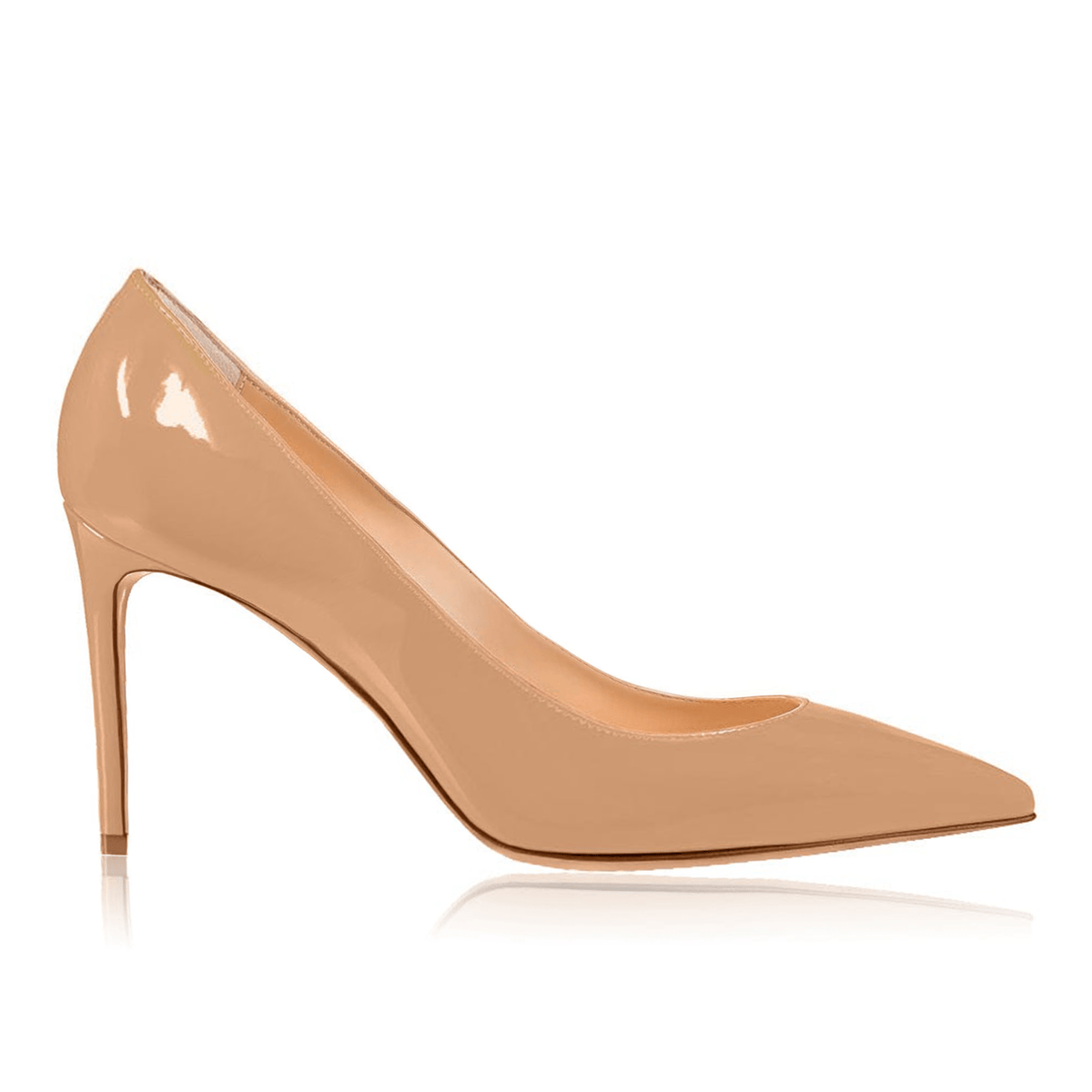 Gabriella Nude Patent Leather Heels