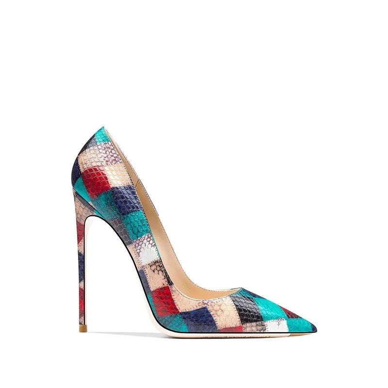 Faith Multi Color Leather Heels