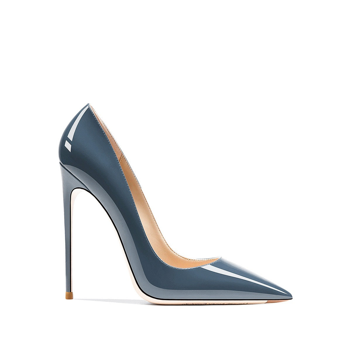 Tatianna Blue Beige Bottom Heels