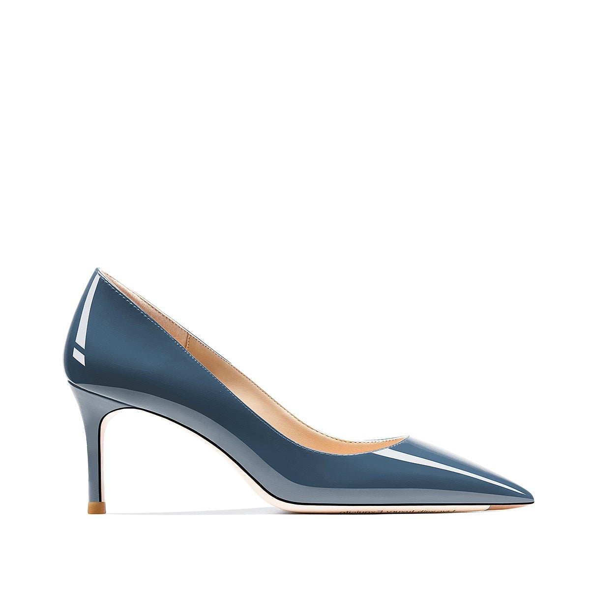Tatianna Blue Beige Bottom Heels