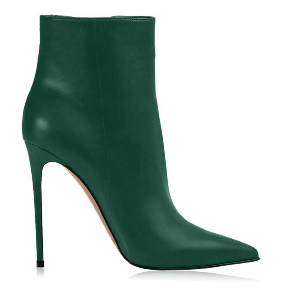 Nala Dark Green Ankle Boots