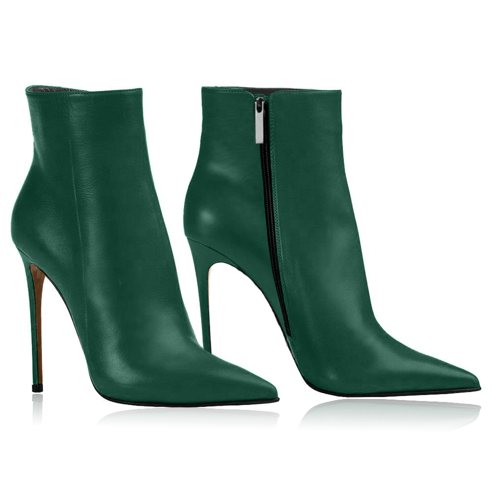 Nala Dark Green Ankle Boots