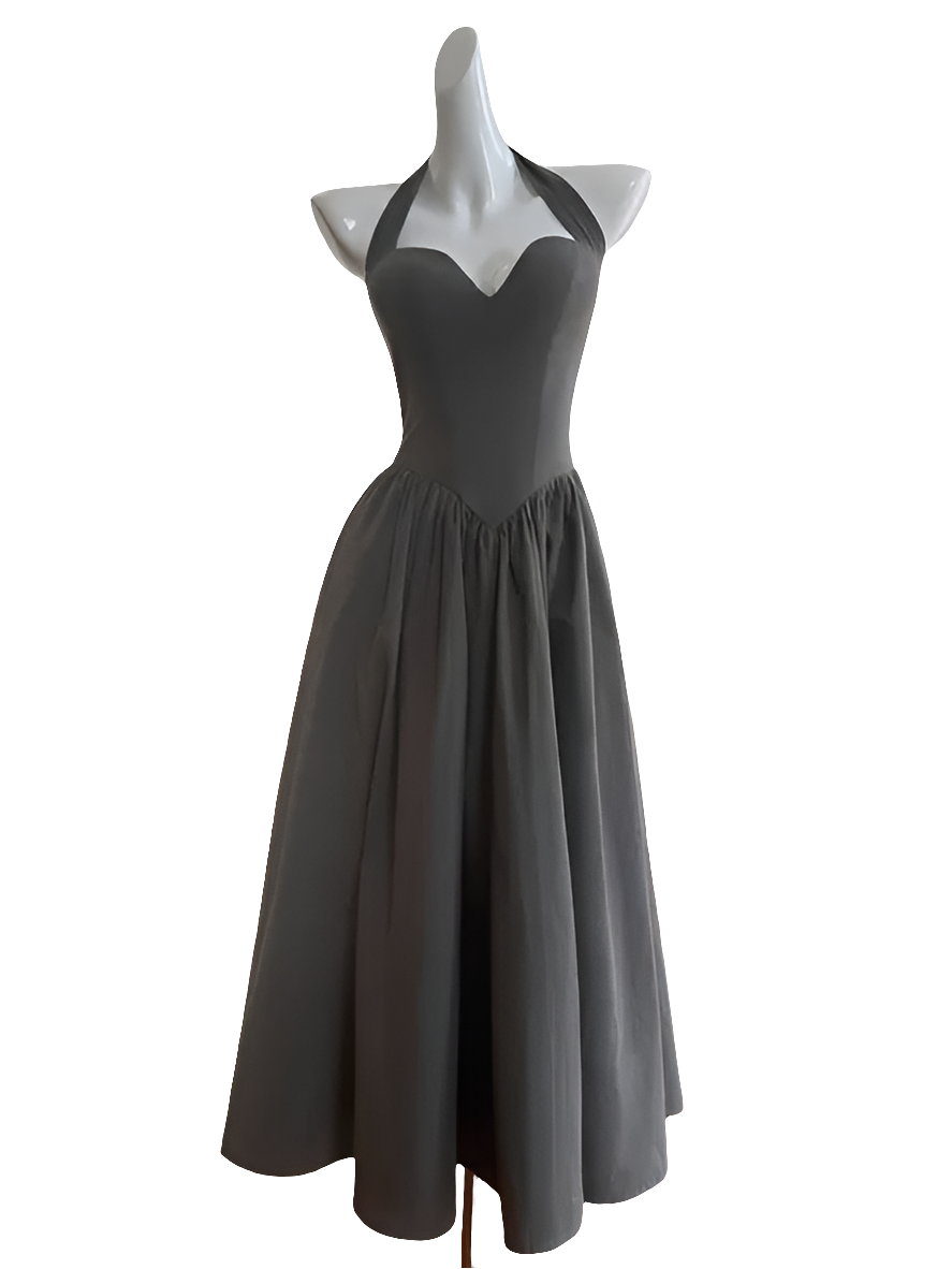 Aitana Grey Sweetheart Aline Midi Dress Queen Sheila Brand Aitana Grey Sweetheart Aline Midi Dress Queen Sheila Brand