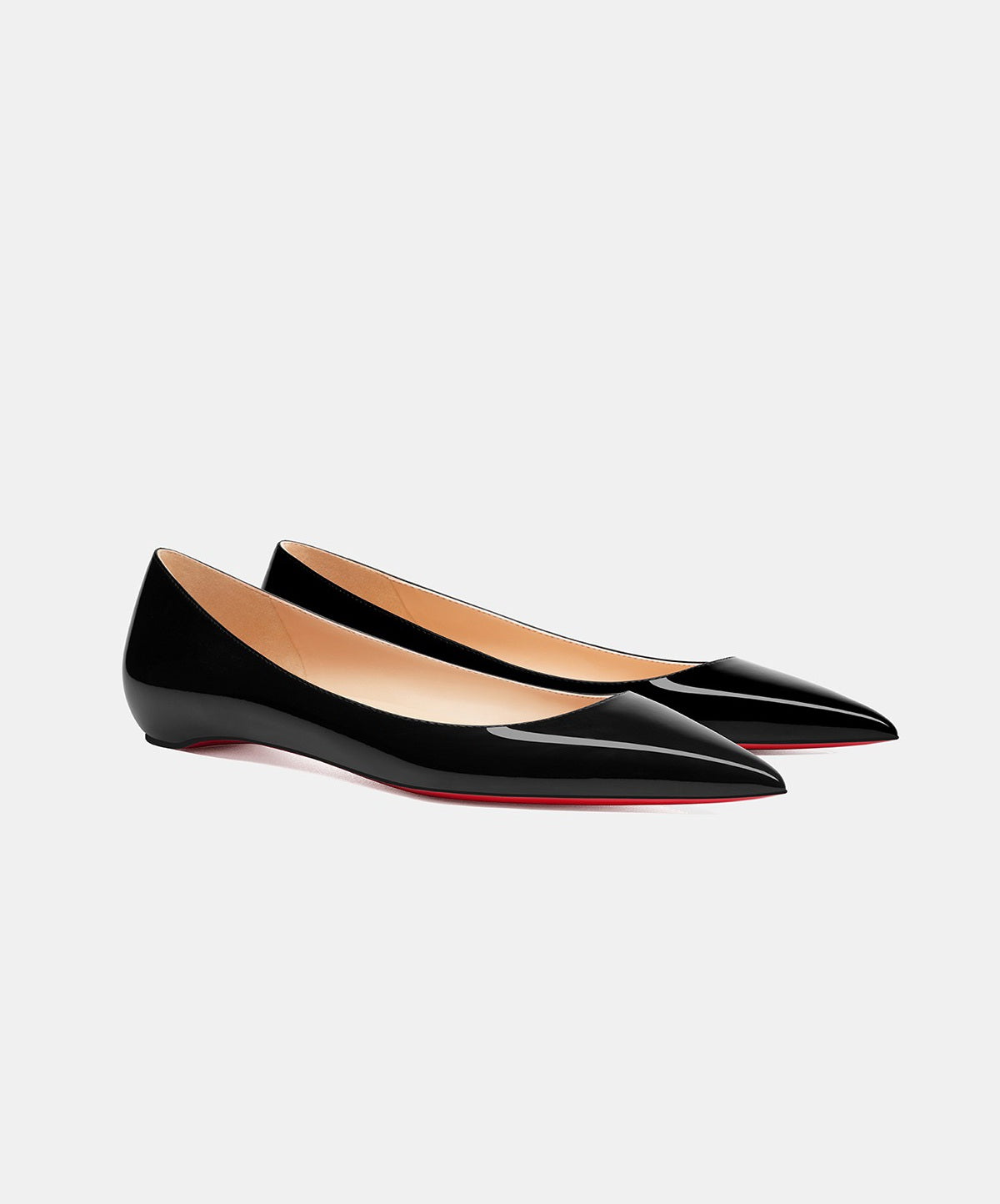 Sade Black Flat Leather Pump