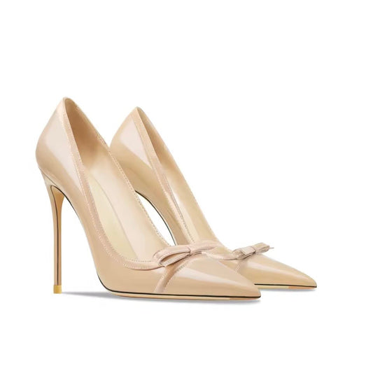 Celine Light Nude Bow-tie Heels