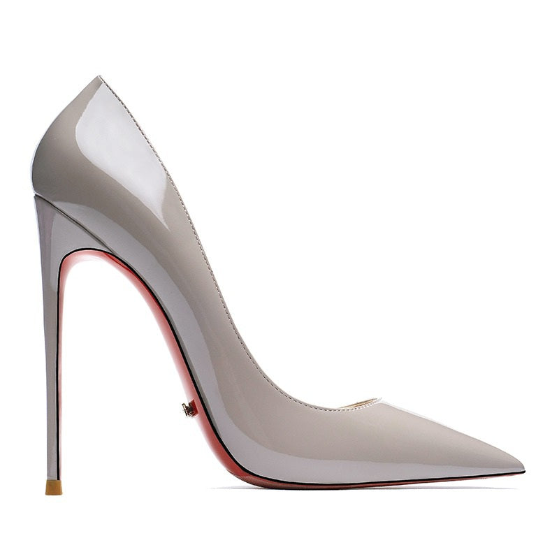 Tatianna Grey Red Bottom Heels