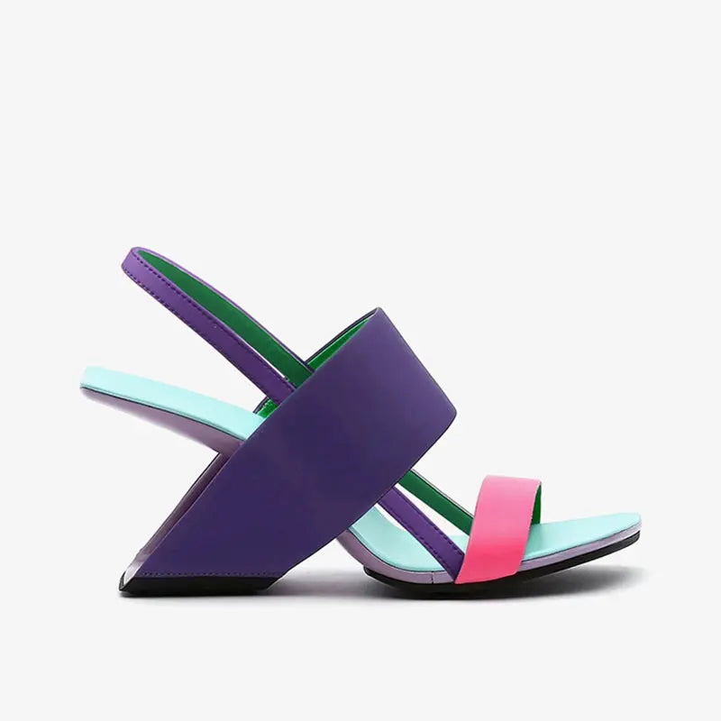 Pam Purple Open Toe Sandals - Queen Sheila Brand