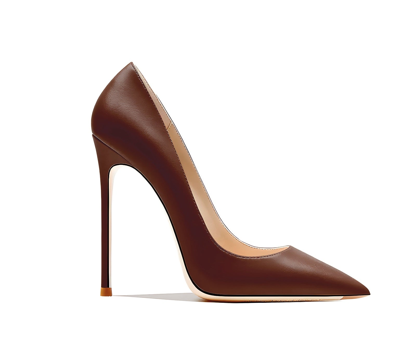 brown dress heels for women Kent: Women's Cognac Brown Leather Oxford Brogue Heels