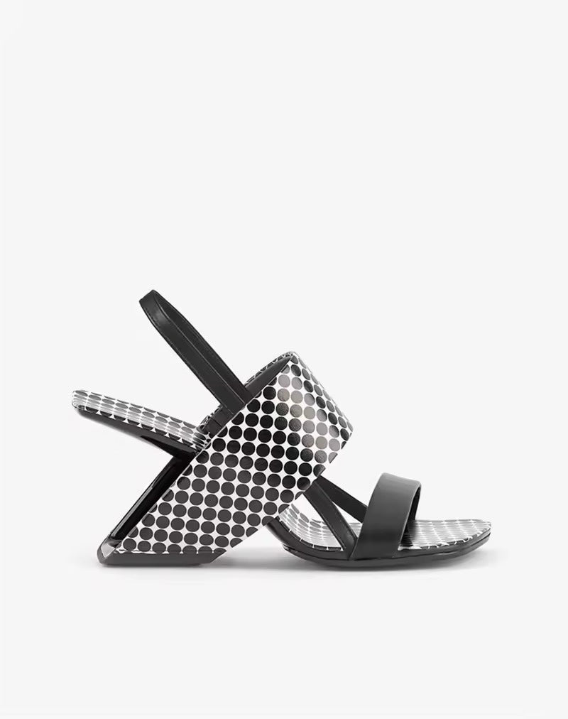 Pam Polka Dot Square Toe Sandals