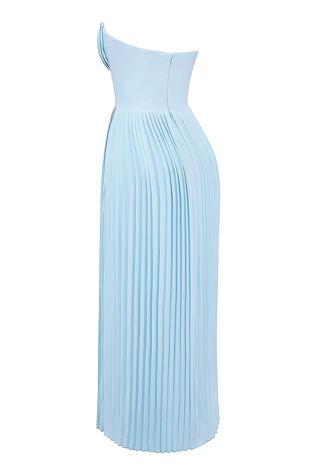 Zienna Blue Pleated Maxi Dress