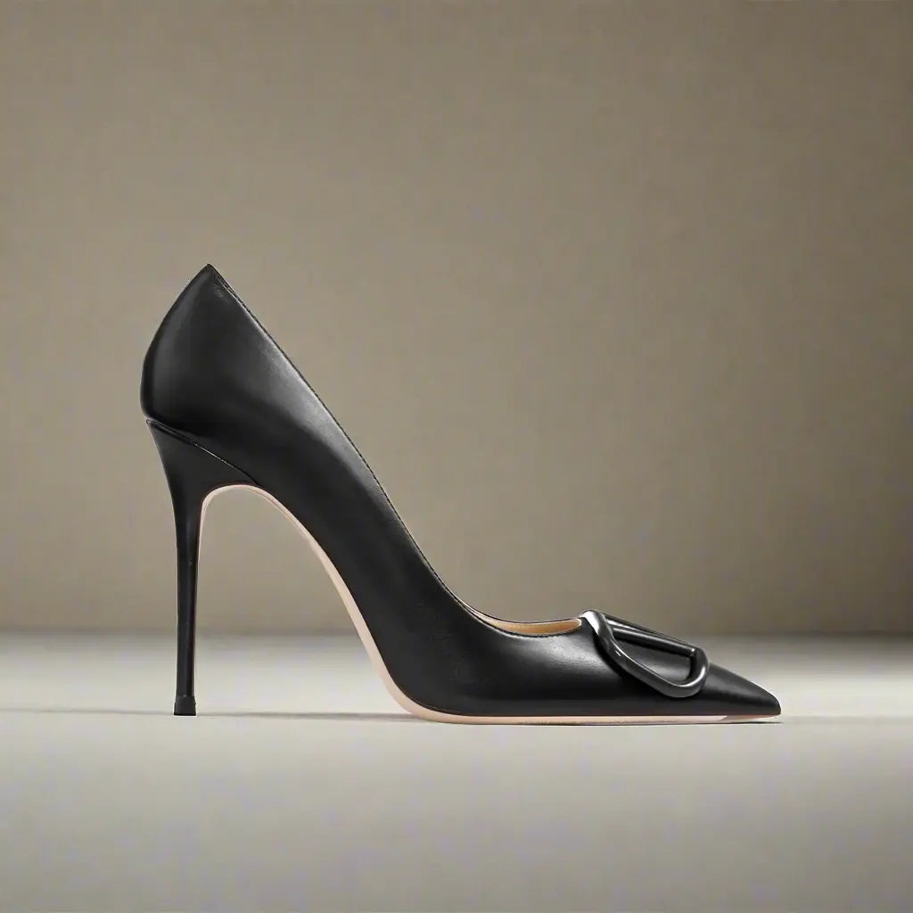 Adora Classic Matt Black Heels - Queen Sheila Brand 