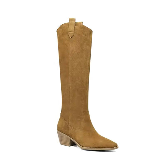 Sia Natural Western Knee High Boots