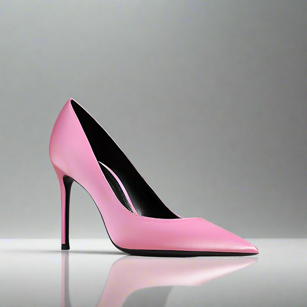 Anne Soft Pink Satin Leather Heels