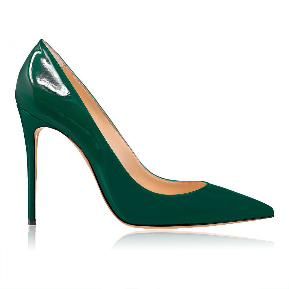 Gabriella Dark Green Patent Leather Heels