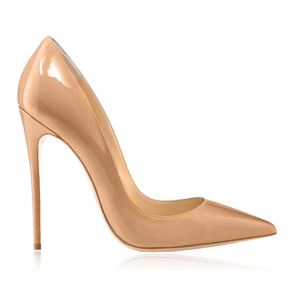 Gabriella Nude Patent Leather Heels