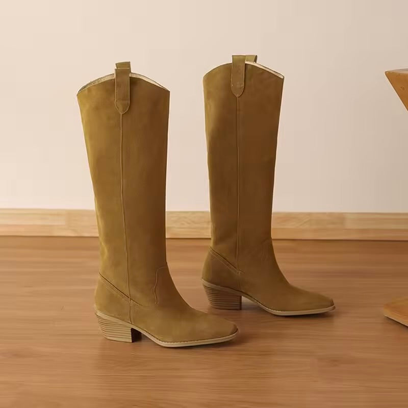Sia Natural Western Knee High Boots