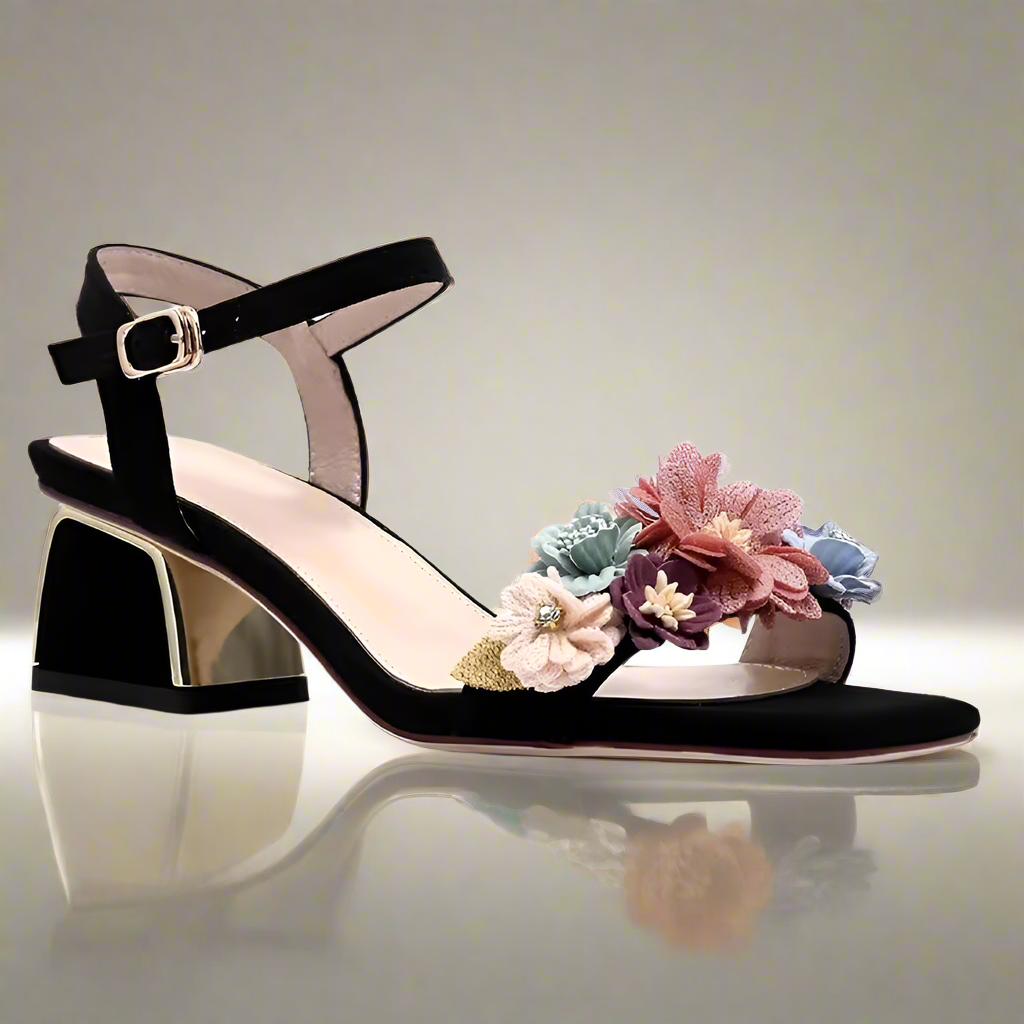 Jessamy Flower Flock Sandals