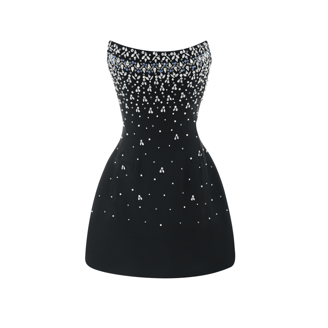 Taylor Black Embellished Mini Dress