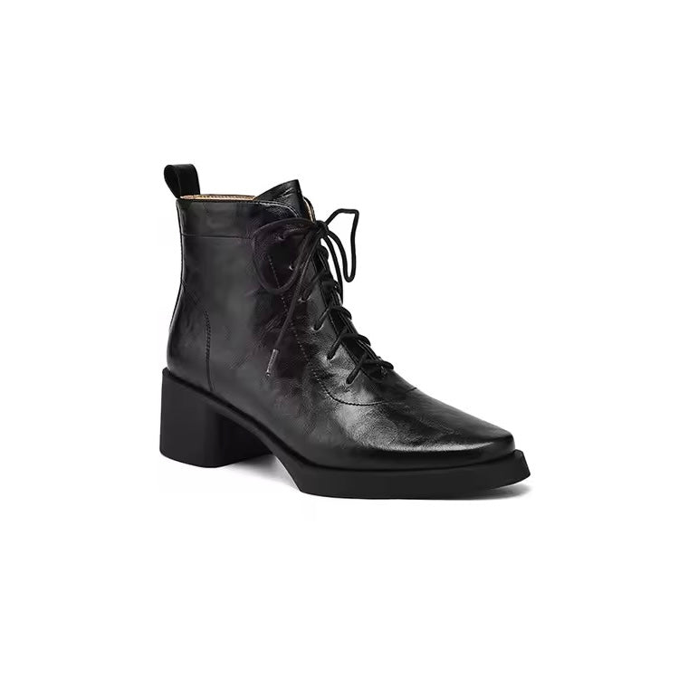 Esther Round-Toe Block Heel Boots