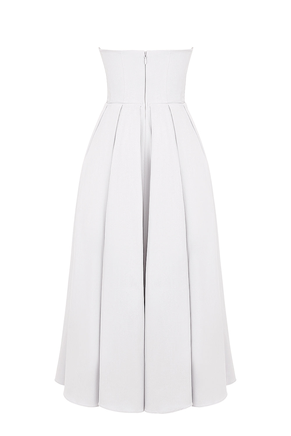 Elize White Strapless Midi Dress