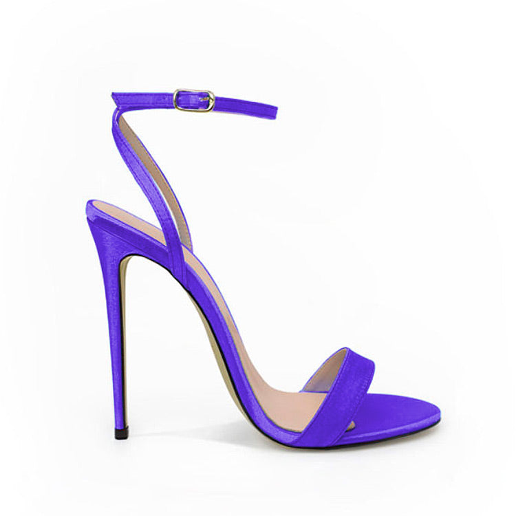 Sihle Purple Lace-Up Wisteria Satin Sandals