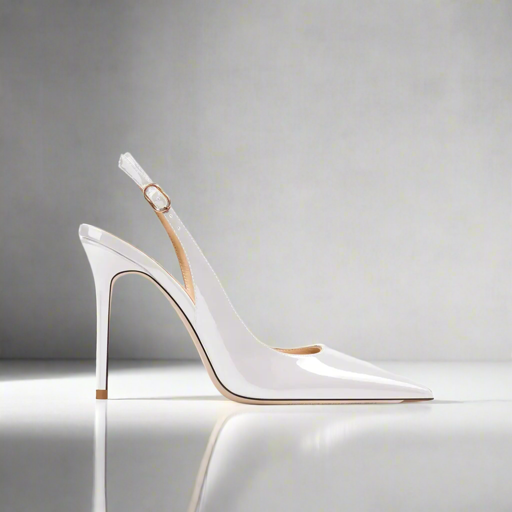 Colletta White Slingback Sandals