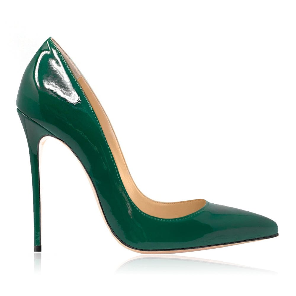 Gabriella Dark Green Patent Leather Heels
