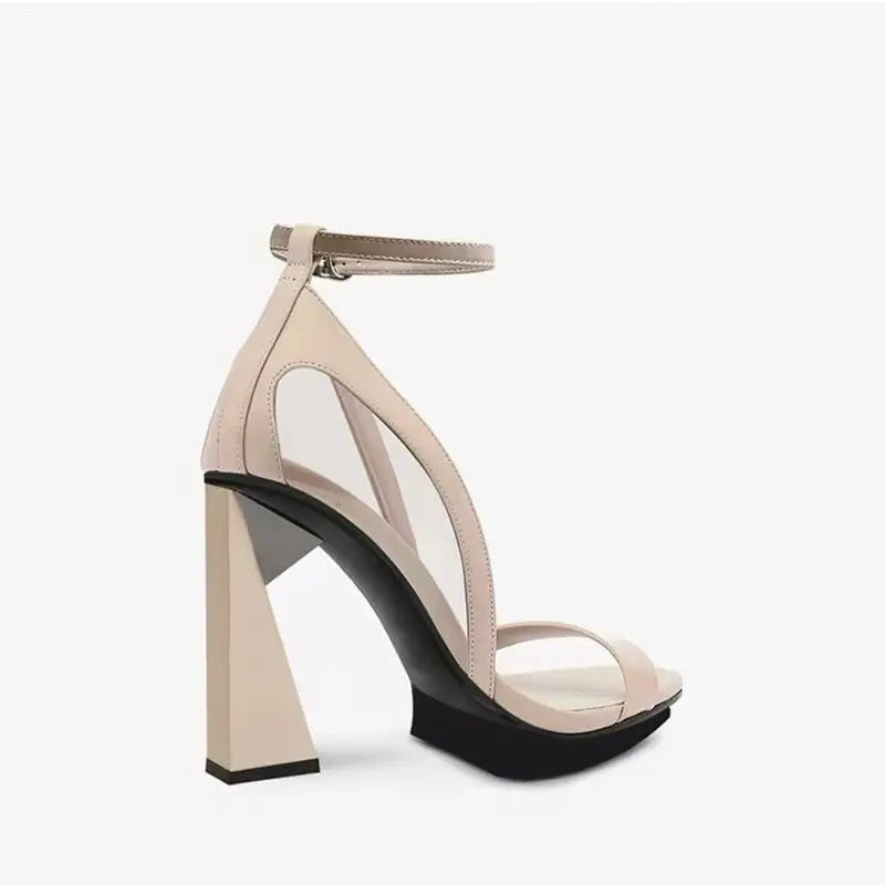 Amanda Apricot Peep Toe Sandals   Queen Sheila Brand