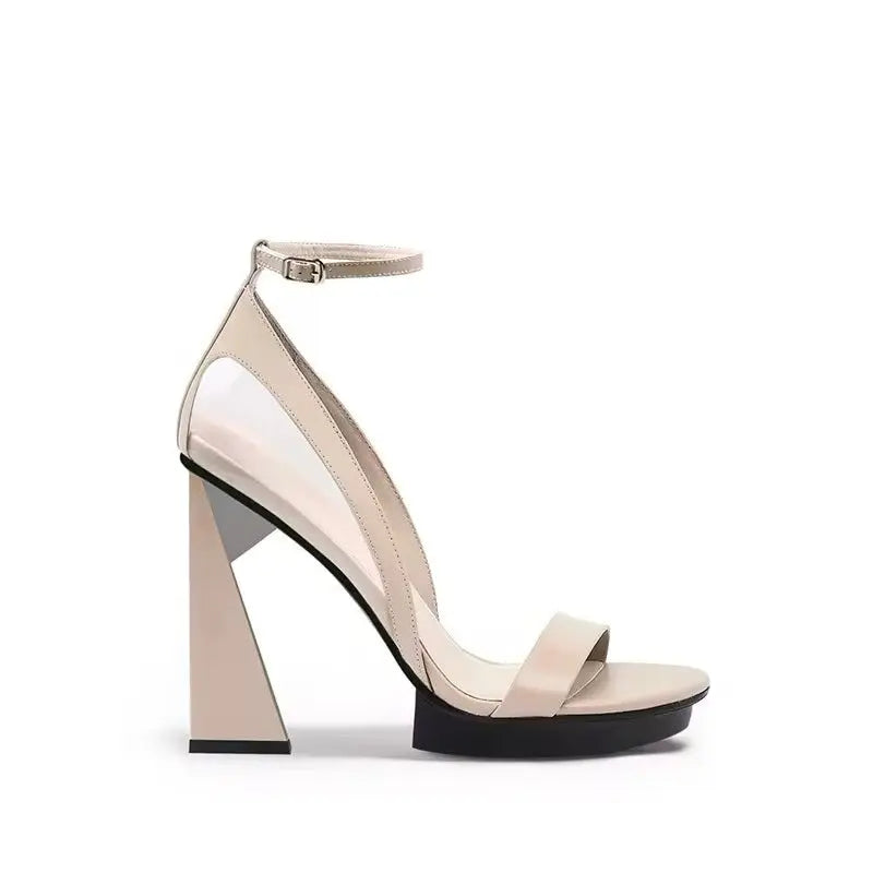 Amanda Apricot Peep Toe Sandals   Queen Sheila Brand