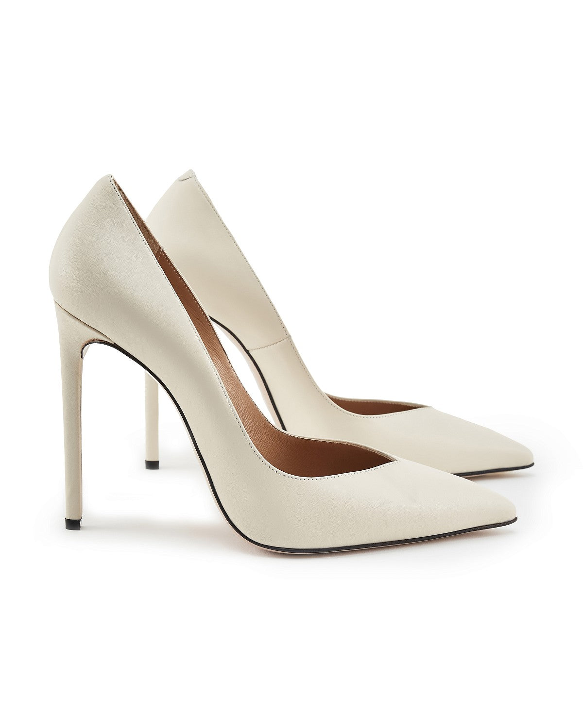 Tabitha Matt White V Cut High Heels